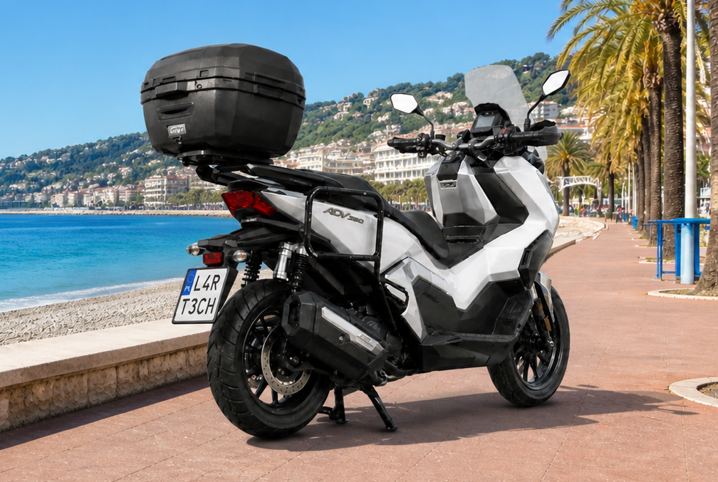 Side panniers & luggage racks for Honda & Yamaha scooters
